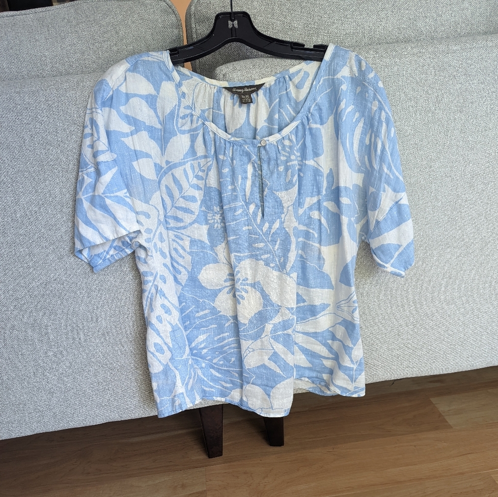 Tommy Bahama Linen Blouse, Medium